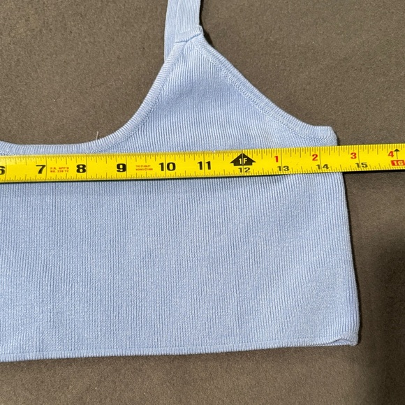 Light Blue Ribbed Tank Top - Picture 4 of 6